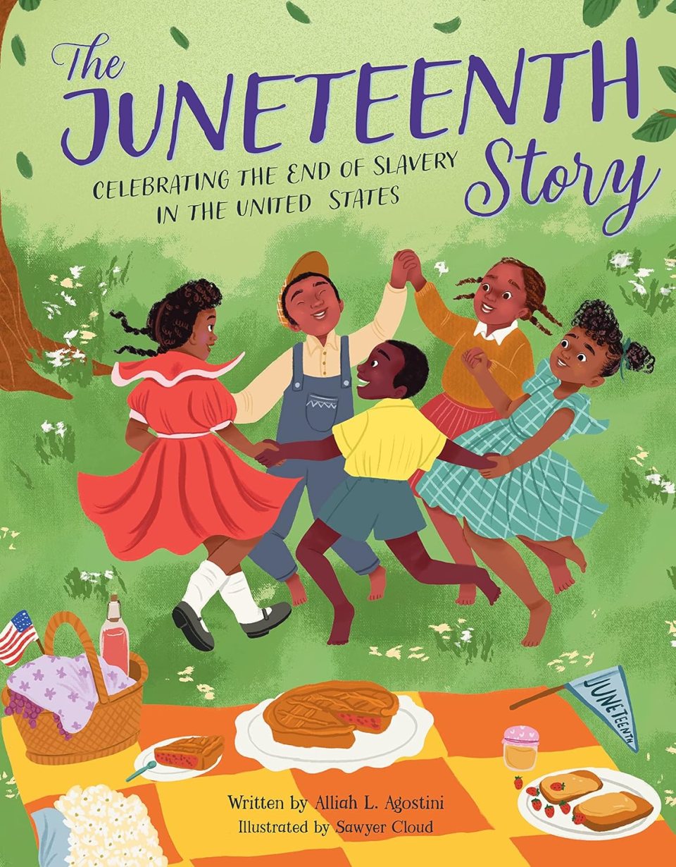 A children's picture book cover called, "the juneteenth story. "