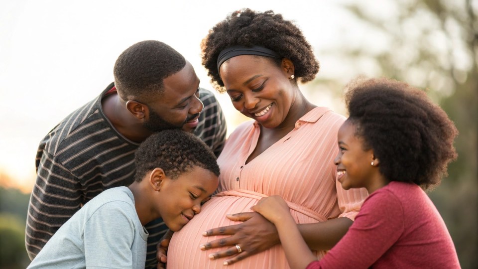 5 essential steps for a strong black birth journey Happy black woman feeling loved by her family