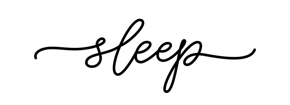 The word graphic "sleep. "