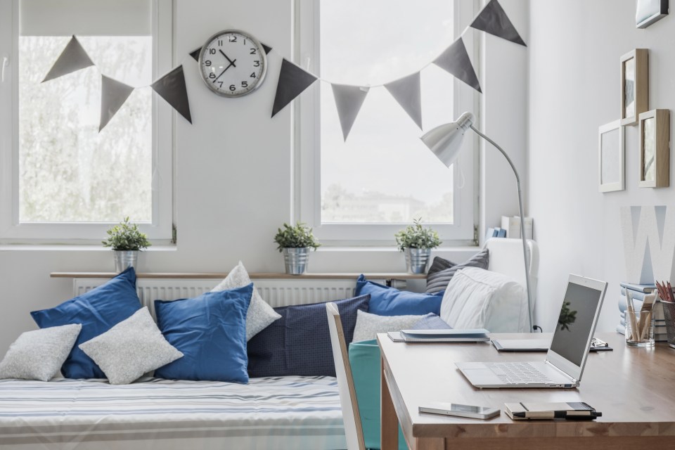 A positive learning environment for a student in their bedroom at their home.