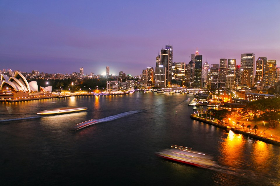 Sydney opera house and harbor, popular family travel destination in australia.