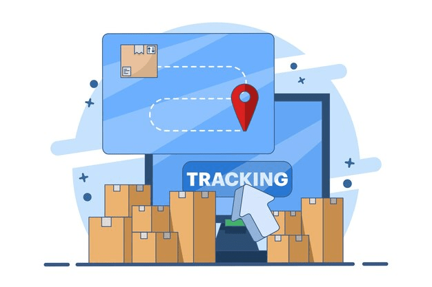 Ups illustration of the package delivery for parents to help them track a package