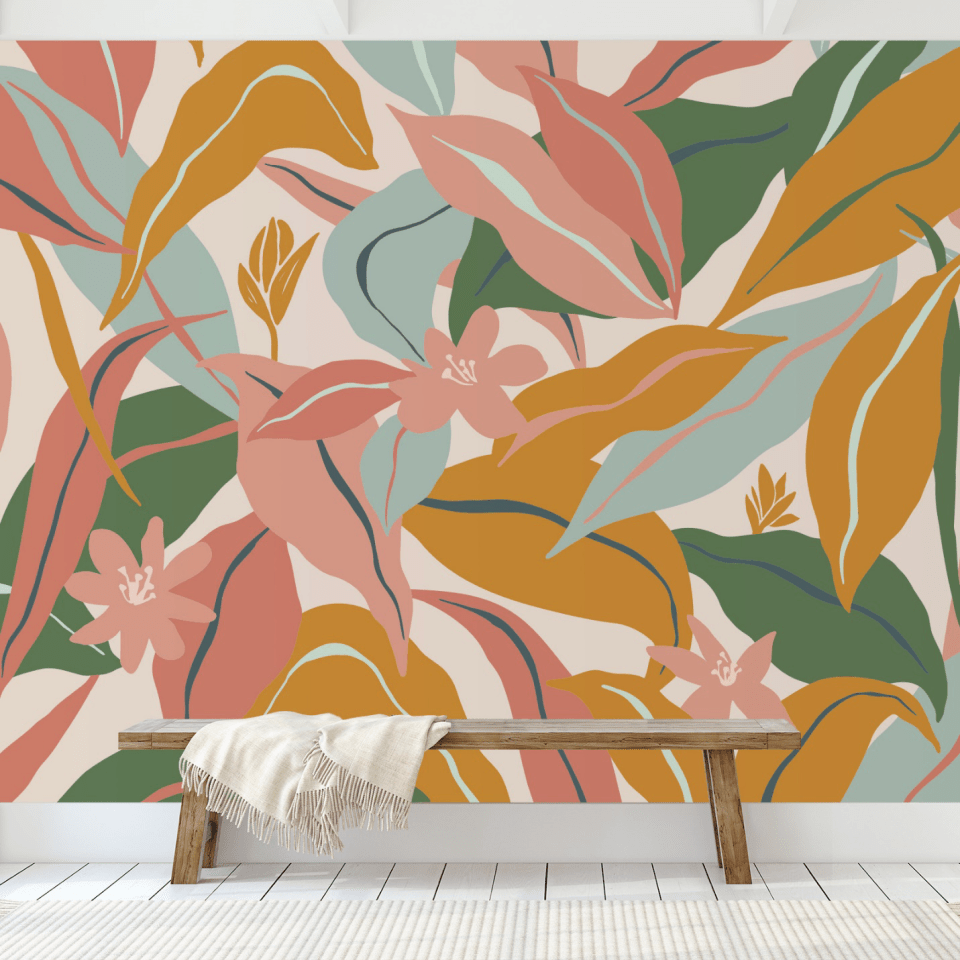 Peel-and-stick wallpaper for a nursery
