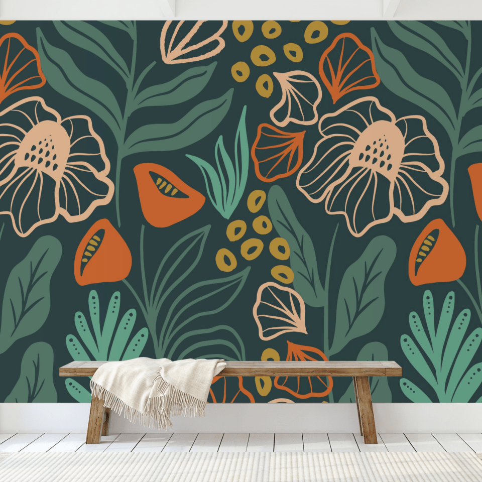 Peel-and-stick wallpaper for a nursery