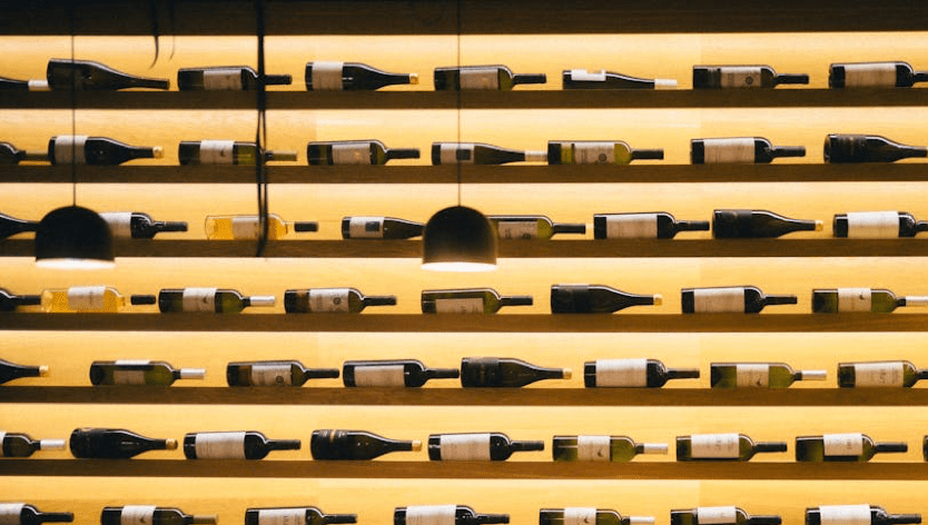 How to create a home wine cellar Wall-mounted wine display in stylish modern home wine cellar for a story on how to create a home wine cellar