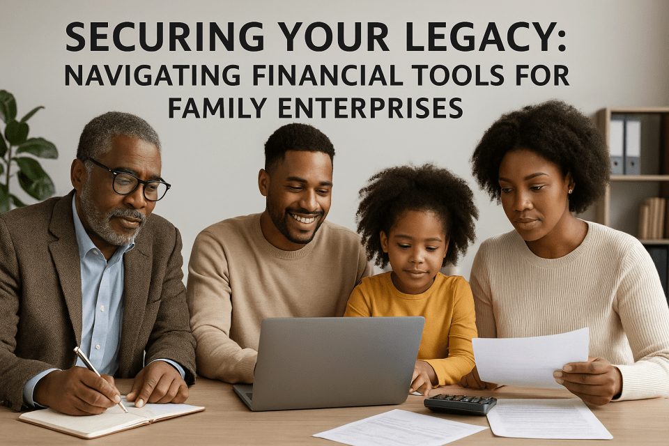 Securing your legacy: navigating financial tools for family enterprises African american family discussing financial tools for family enterprises, securing your legacy with strategic planning and succession for an article about securing your legacy: navigating financial tools for family enterprises