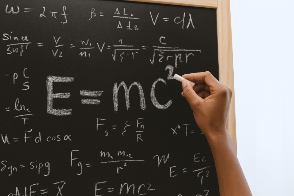 Student solving math equations on chalkboard representing active math engagement