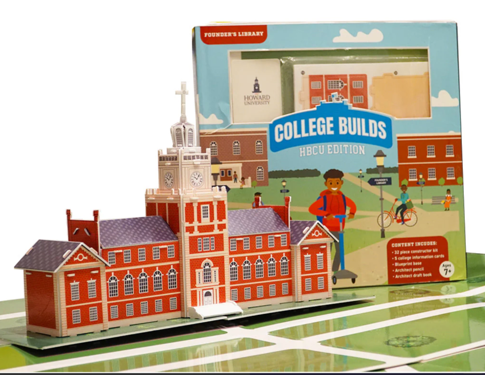 Howard university in miniature as a 3d puzzle by brown toy box