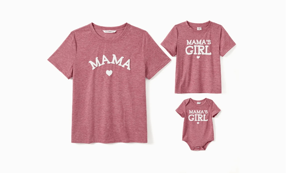Mama and me t-shirts for child and baby for mommy and me fashion