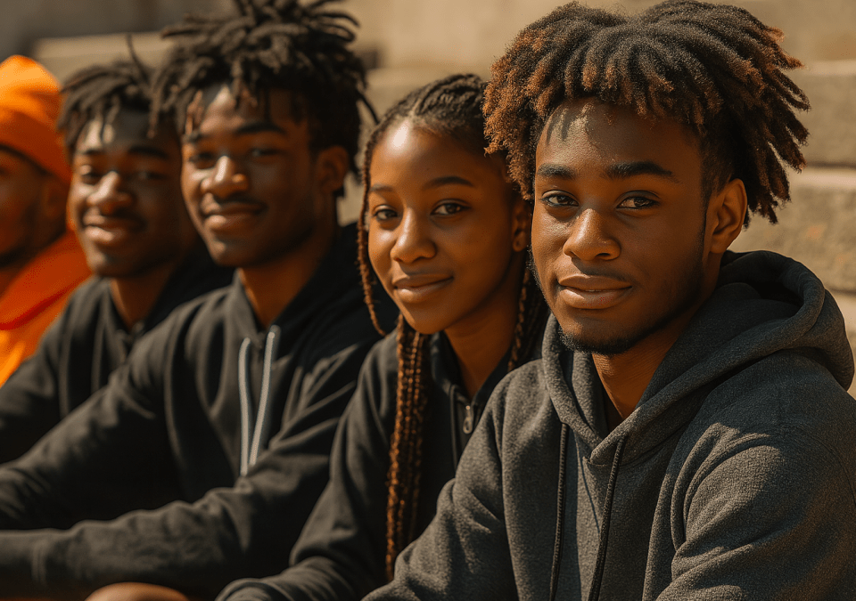Why black teens wear hoodies in the heat — and what it really means Group of black teen sit in the heat wearing hoodies, for why black teens wear hoodies in the heat — and what it really means